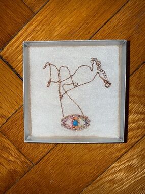 Sphera Milano Eye Pendant Necklace with Turquoise Center
